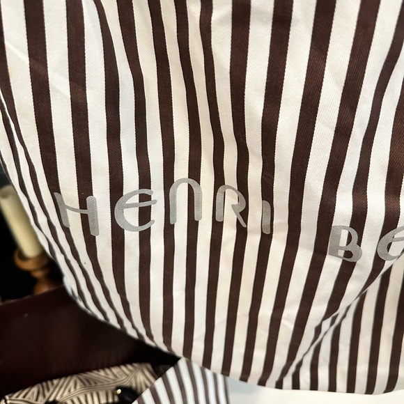 Henri Bendel NWT Disturbed Stripe Barrel Satchel Rare - Picture 15 of 16
